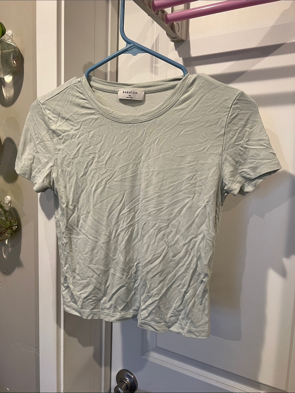 Babaton Light Mint Crewneck Short Sleeve Tee